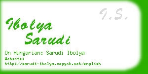 ibolya sarudi business card